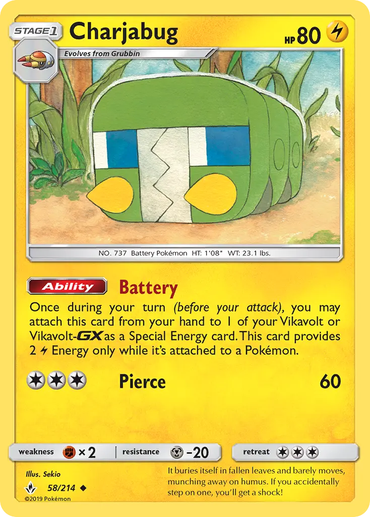 Charjabug, Pokémon card