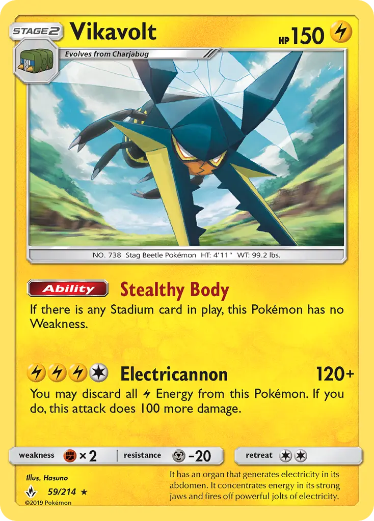 Vikavolt, Pokémon card