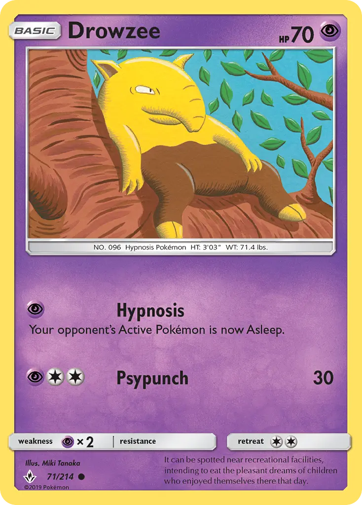 Drowzee, Pokémon card
