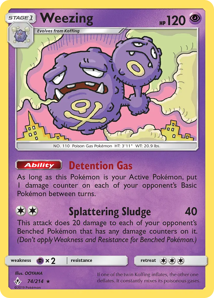 Weezing, Pokémon card