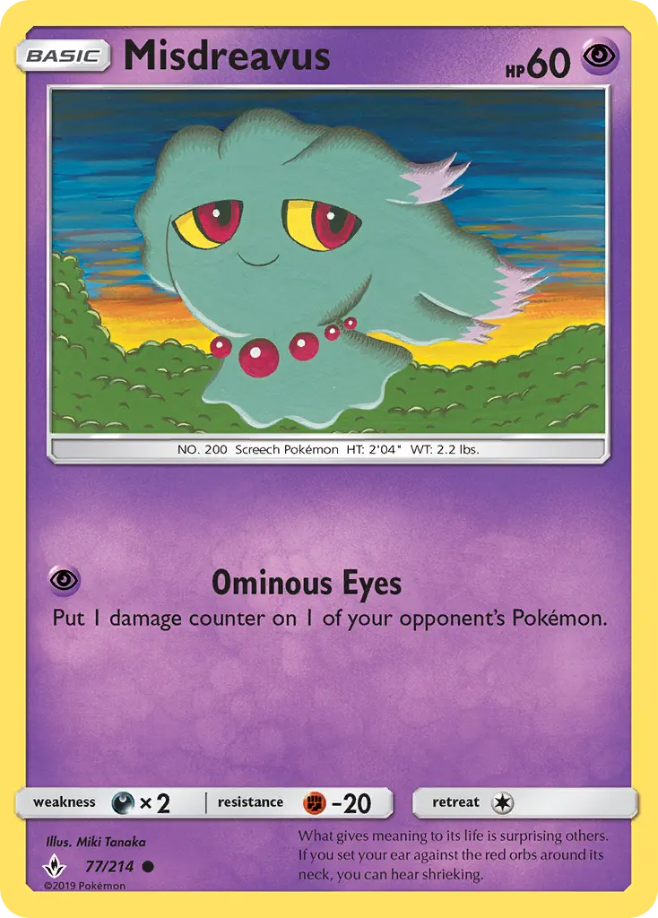 Misdreavus, Pokémon card