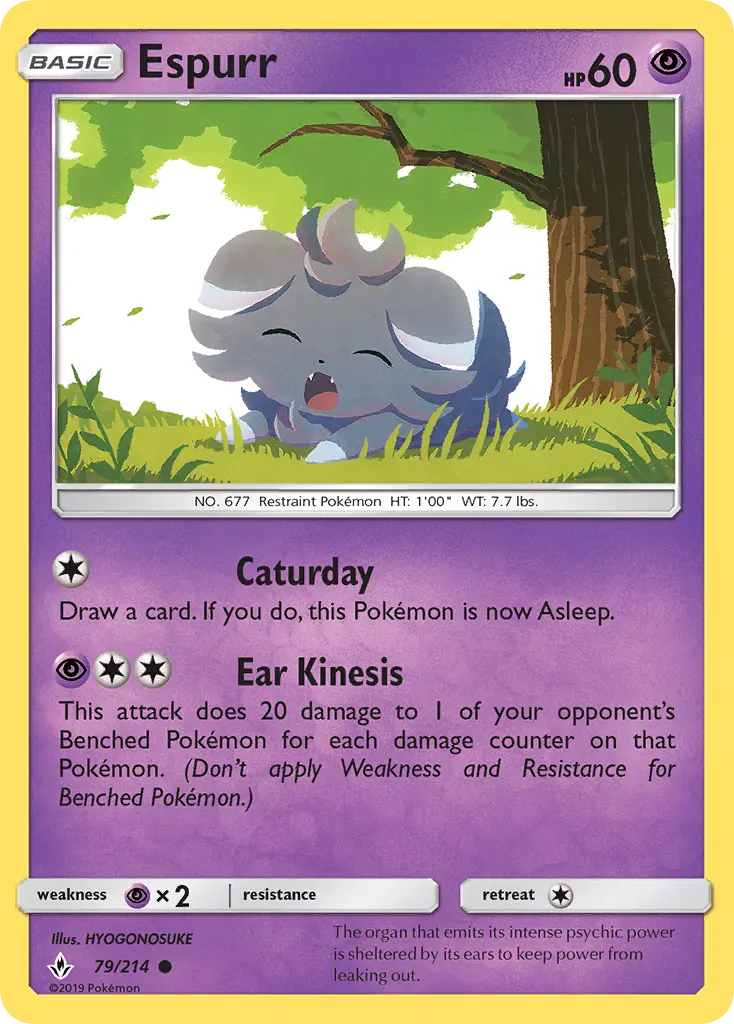 Espurr, Pokémon card