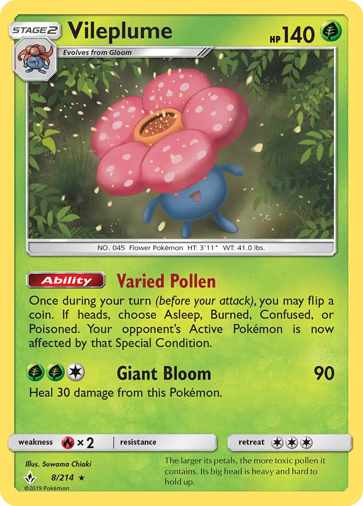 Vileplume, Pokémon card