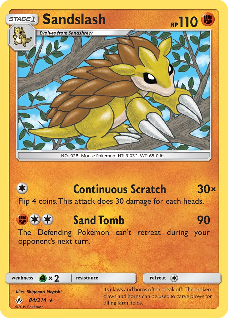 Sandslash, Pokémon card