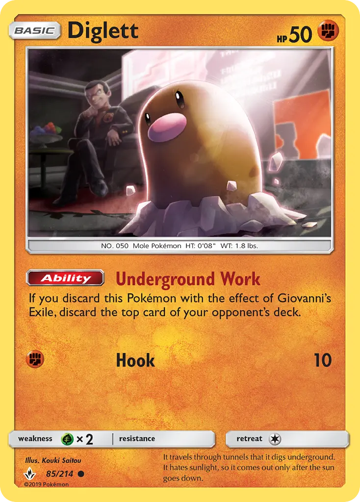 Diglett, Pokémon card