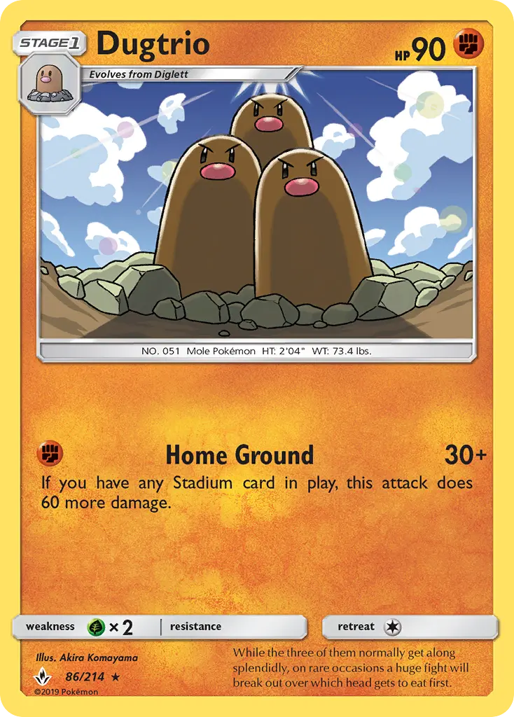 Dugtrio, Pokémon card