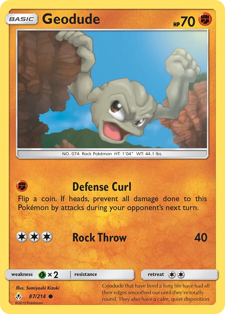 Geodude, Pokémon card