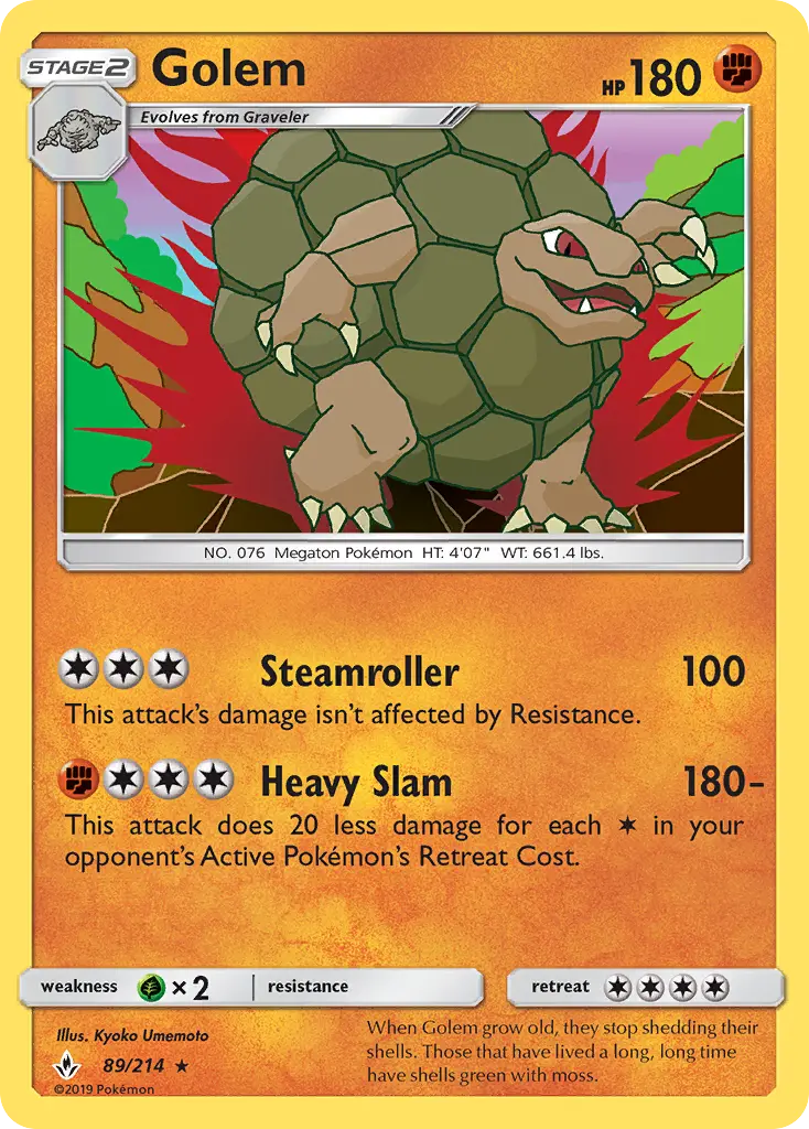 Golem, Pokémon card