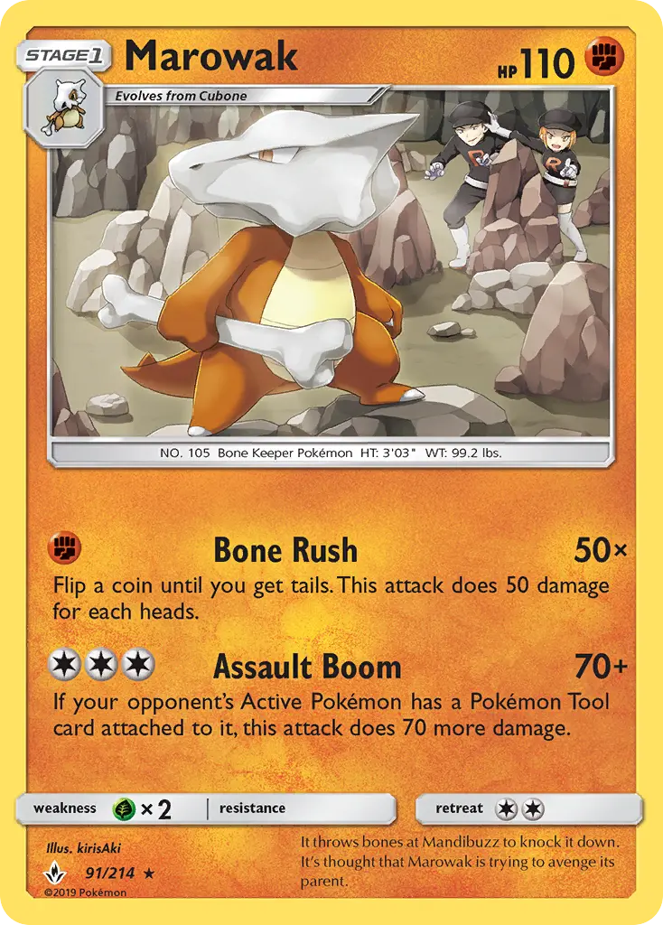 Marowak, Pokémon card
