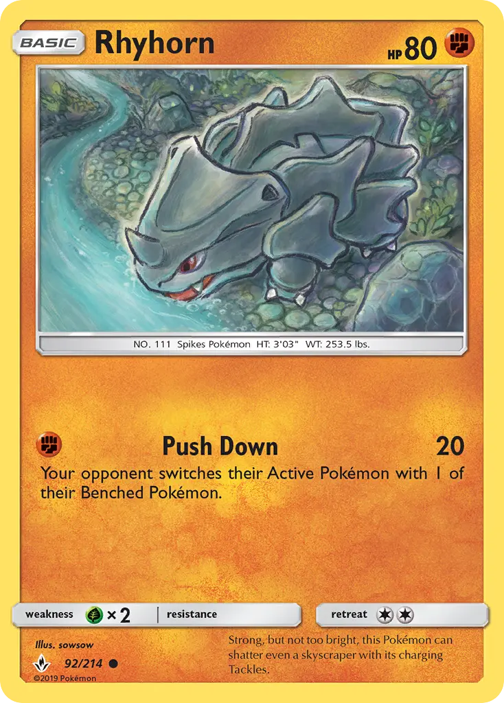 Rhyhorn, Pokémon card