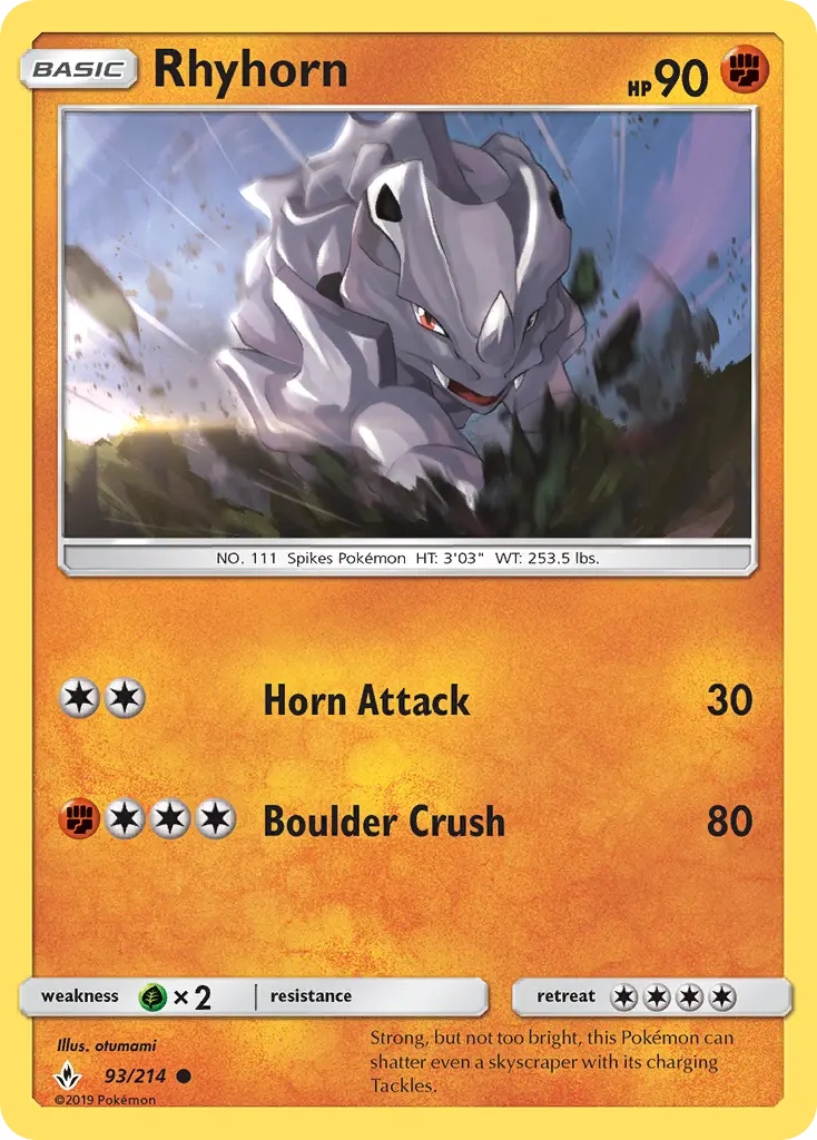 Rhyhorn, Pokémon card
