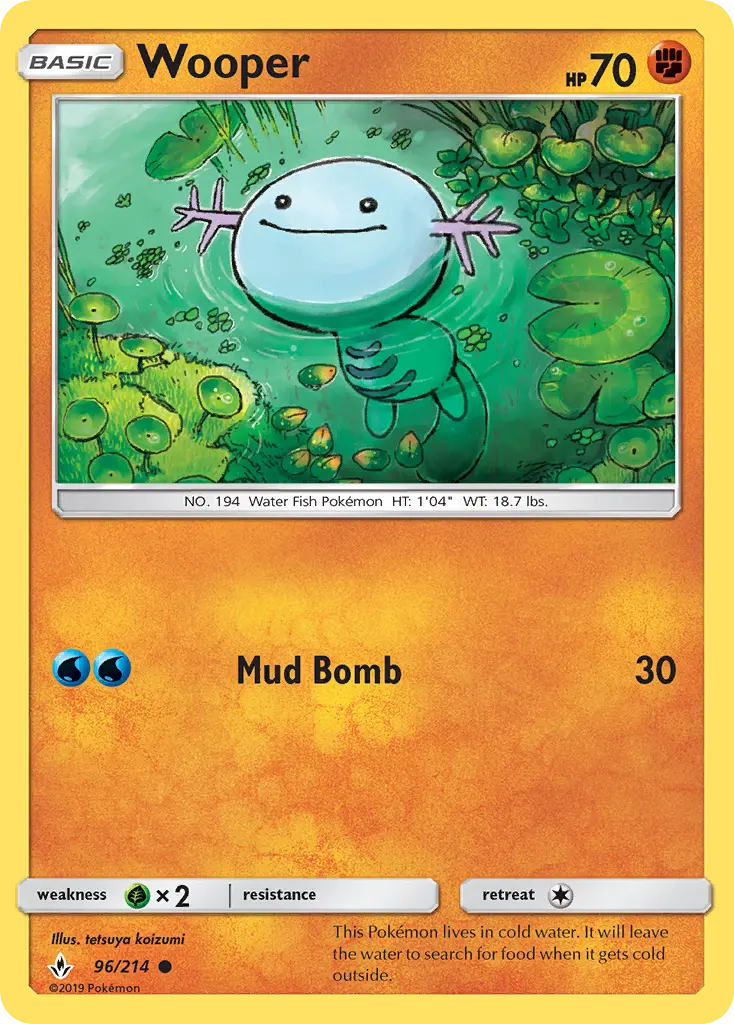 Wooper, Pokémon card