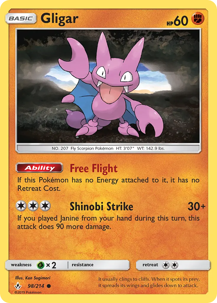 Gligar, Pokémon card