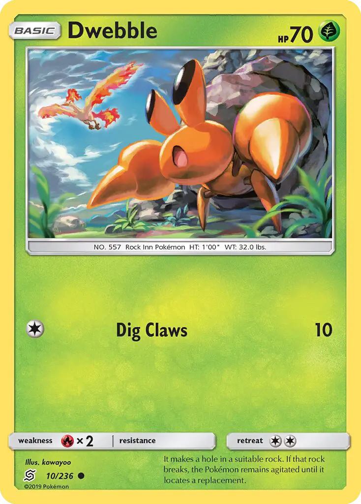 Dwebble, Pokémon card