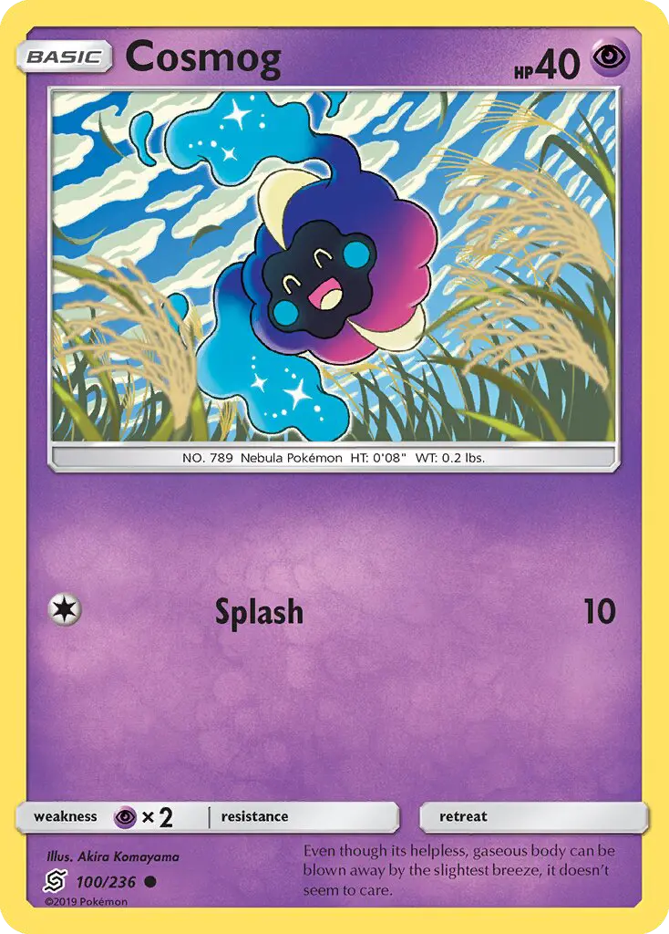 Cosmog, Pokémon card