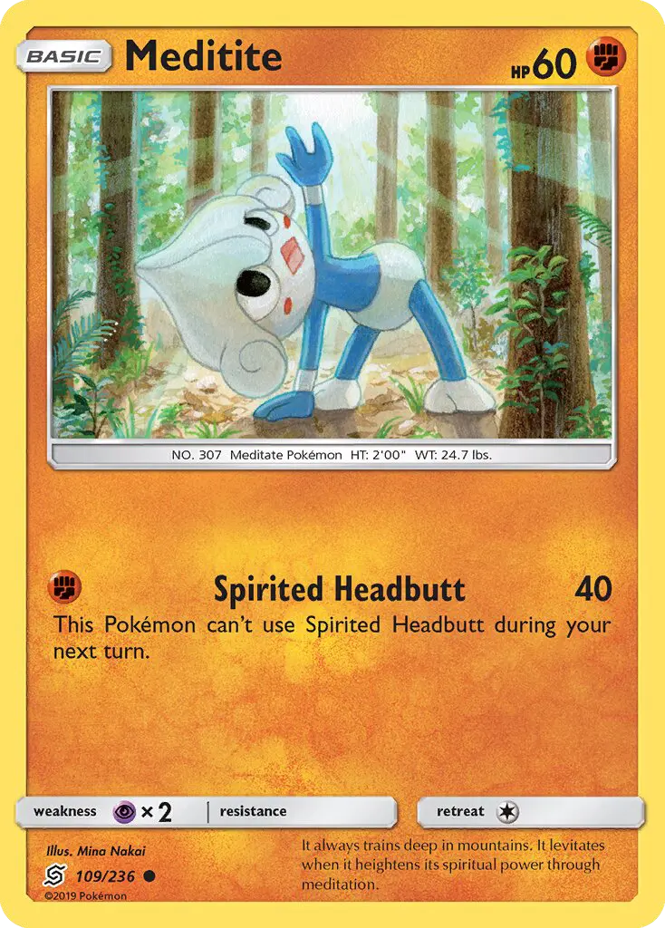 Meditite, Pokémon card