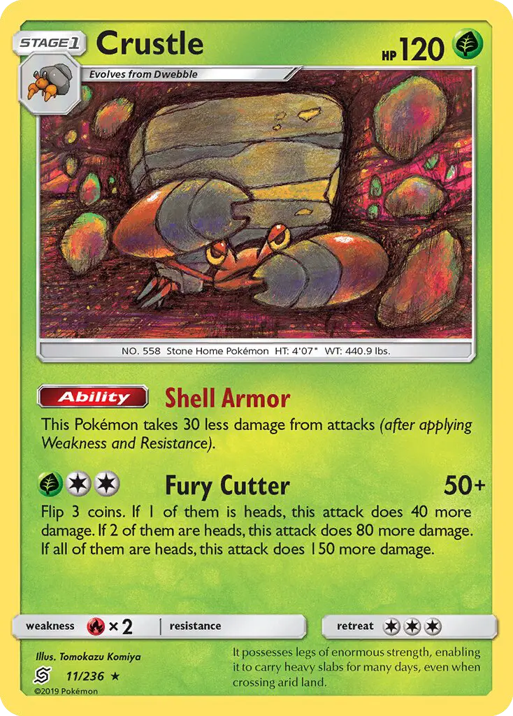 Crustle, Pokémon card