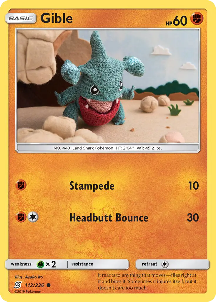 Gible, Pokémon card