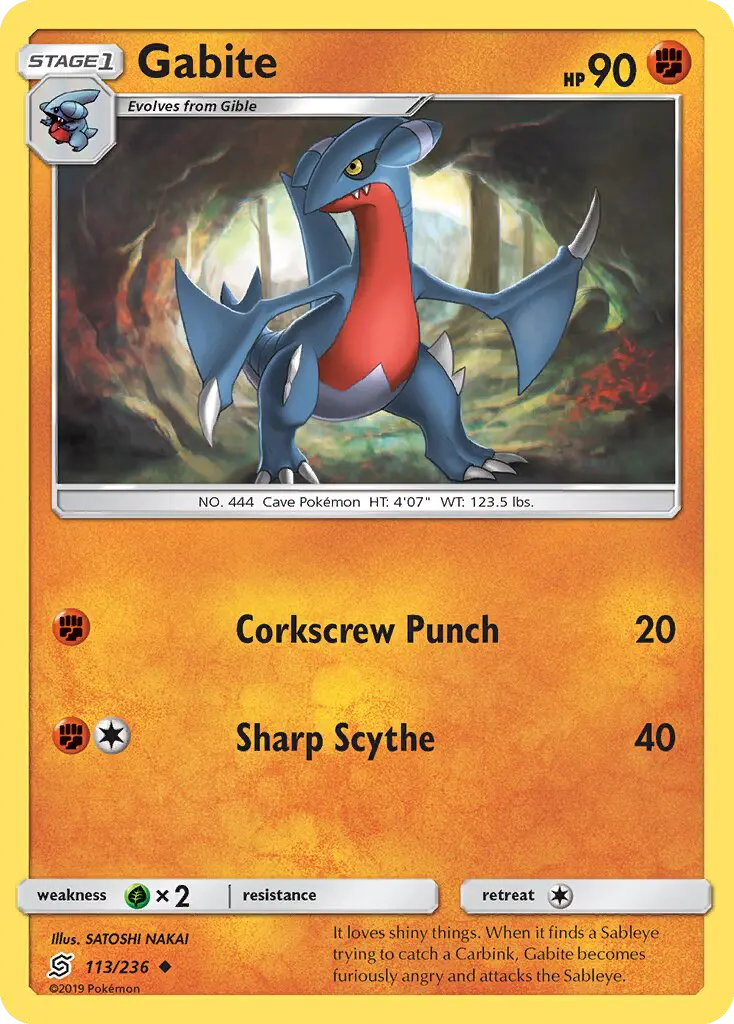 Gabite, Pokémon card
