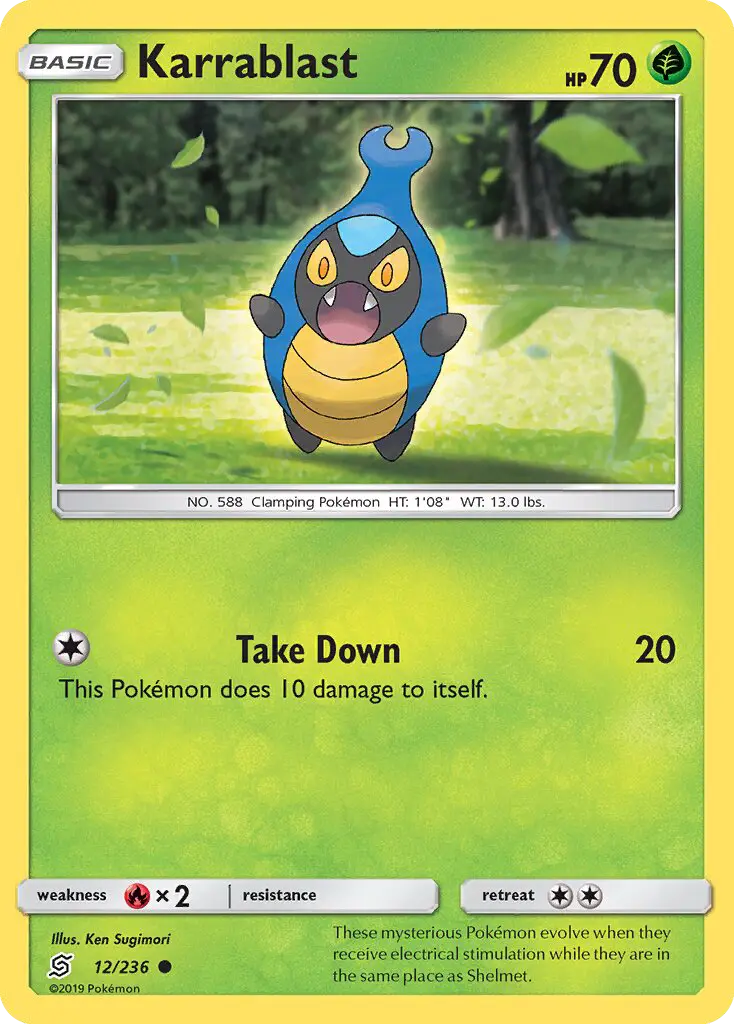 Karrablast, Pokémon card
