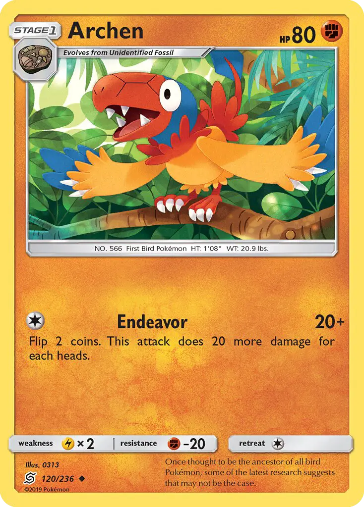 Archen, Pokémon card