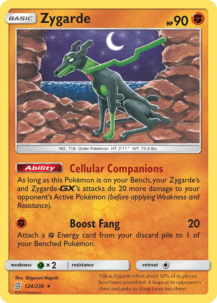 Zygarde, Pokémon card