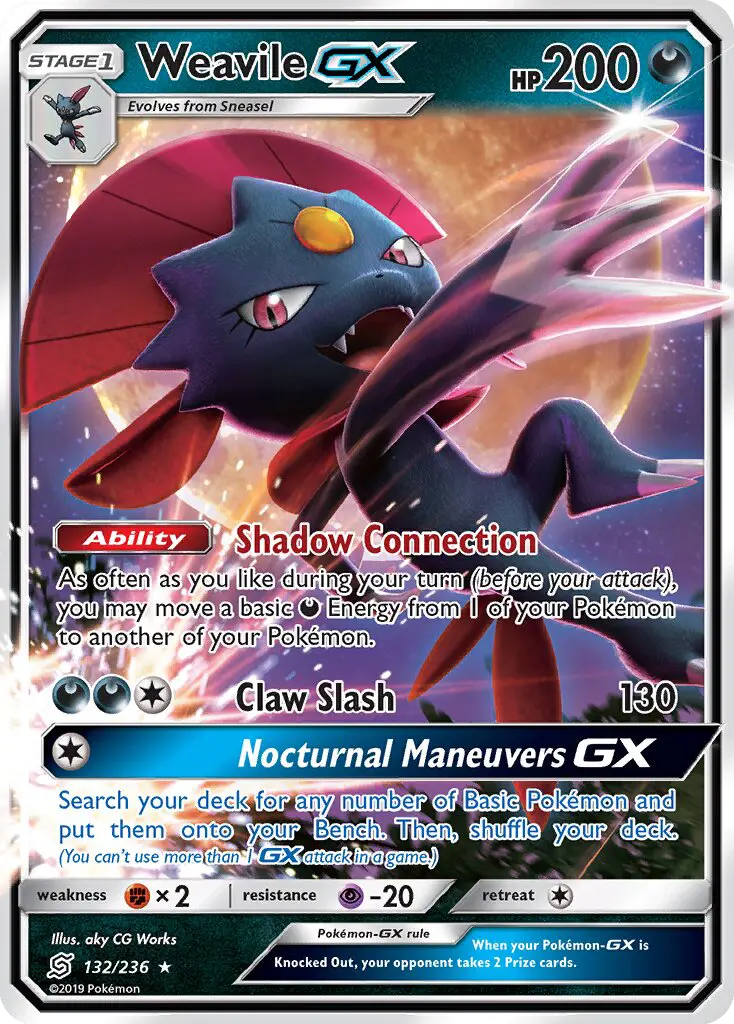 Weavile GX, Pokémon card