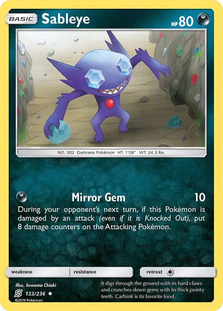 Sableye, Pokémon card