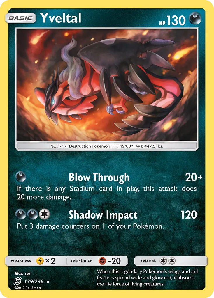 Yveltal, Pokémon card