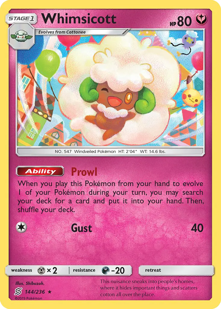 Whimsicott, Pokémon card