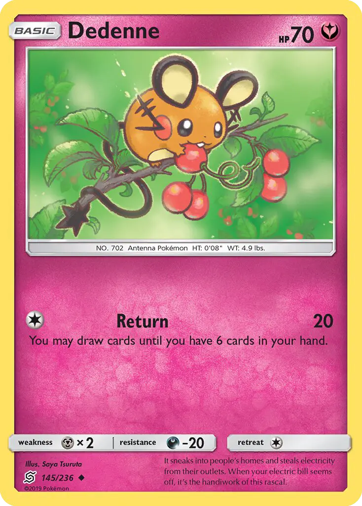 Dedenne, Pokémon card