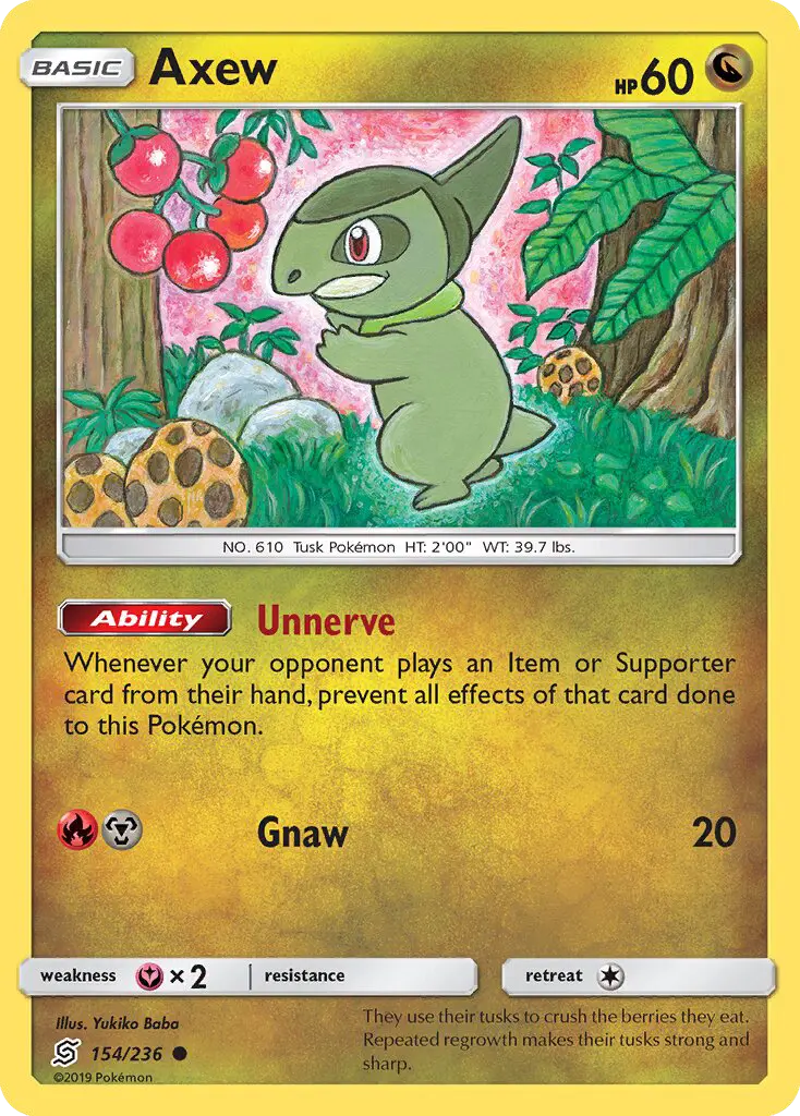 Axew, Pokémon card