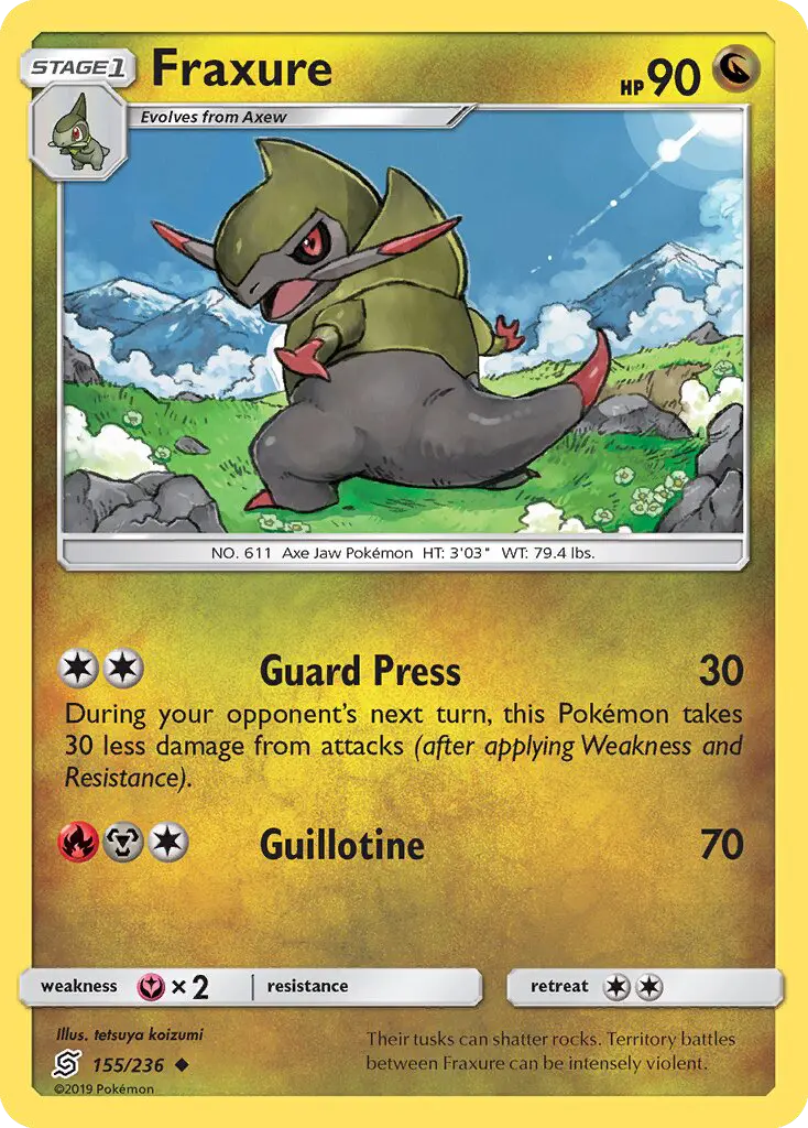 Fraxure, Pokémon card