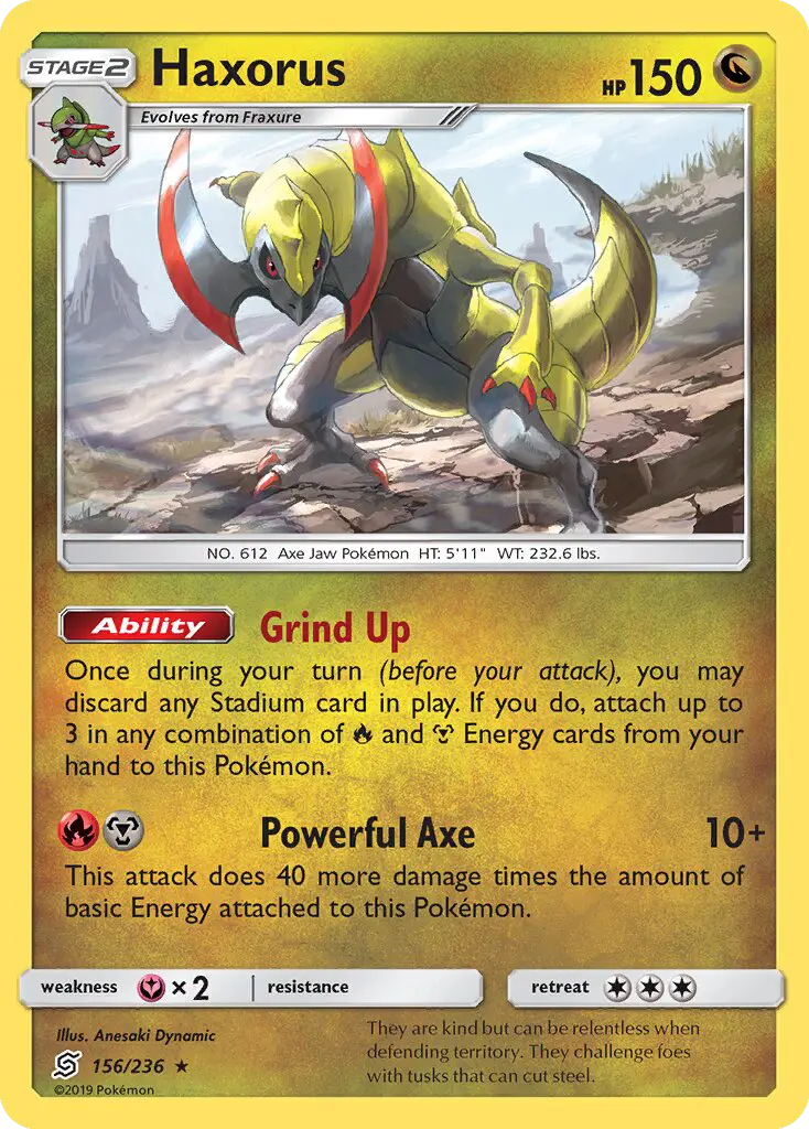 Haxorus, Pokémon card