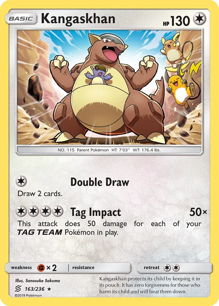 Kangaskhan, Pokémon card