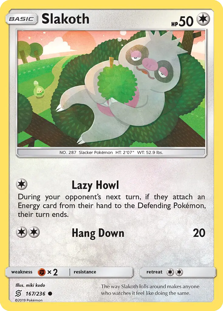 Slakoth, Pokémon card