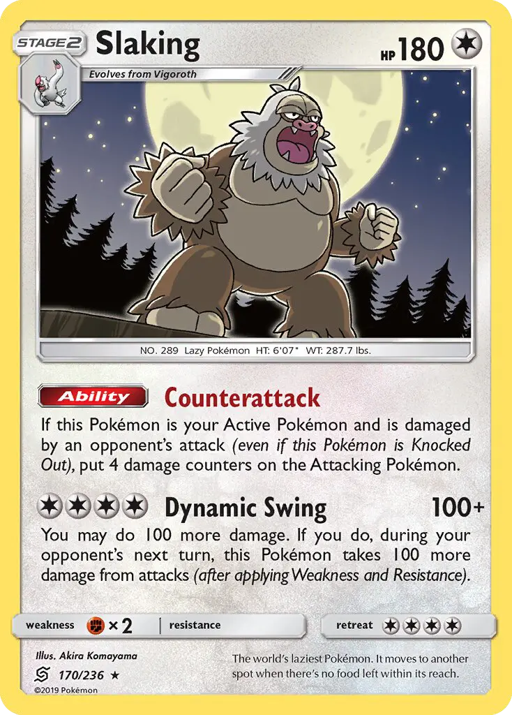 Slaking, Pokémon card