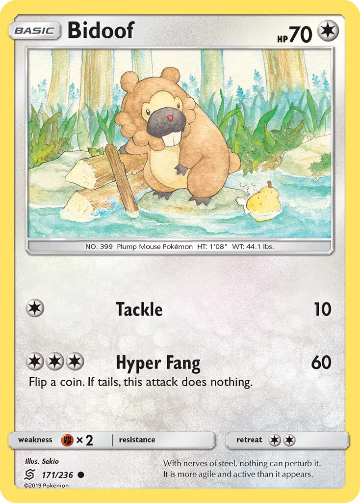 Bidoof, Pokémon card