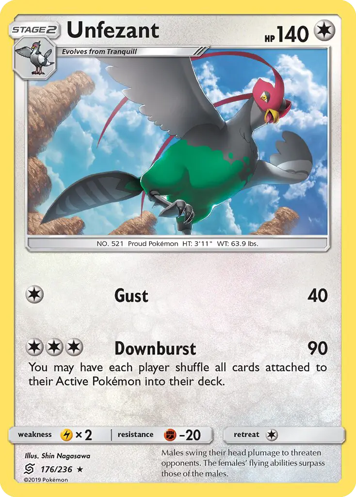 Unfezant, Pokémon card