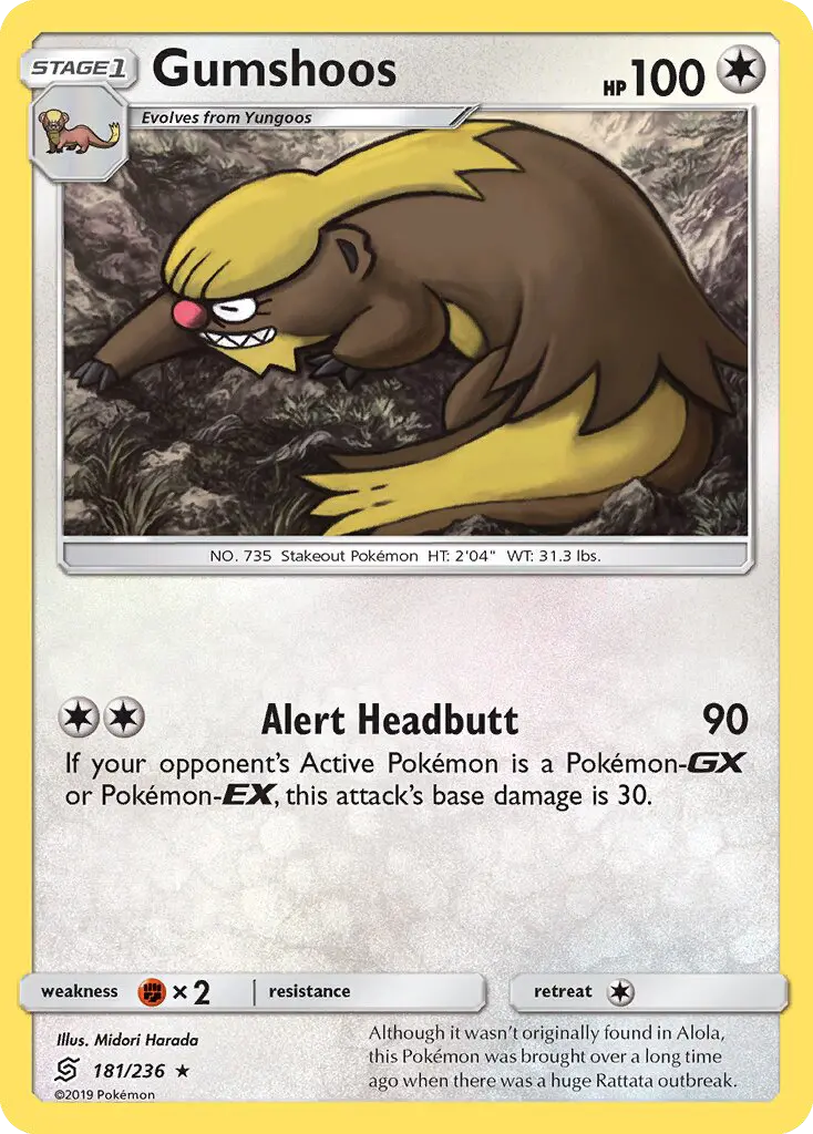 Gumshoos, Pokémon card