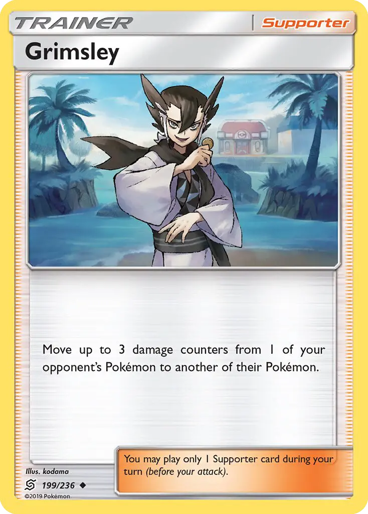 Grimsley, Pokémon card