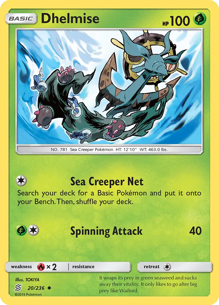Dhelmise, Pokémon card