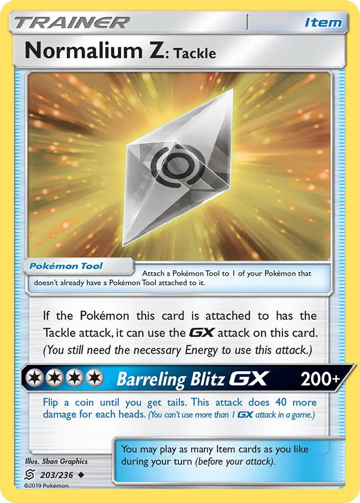 Normalium Z: Tackle, Pokémon card