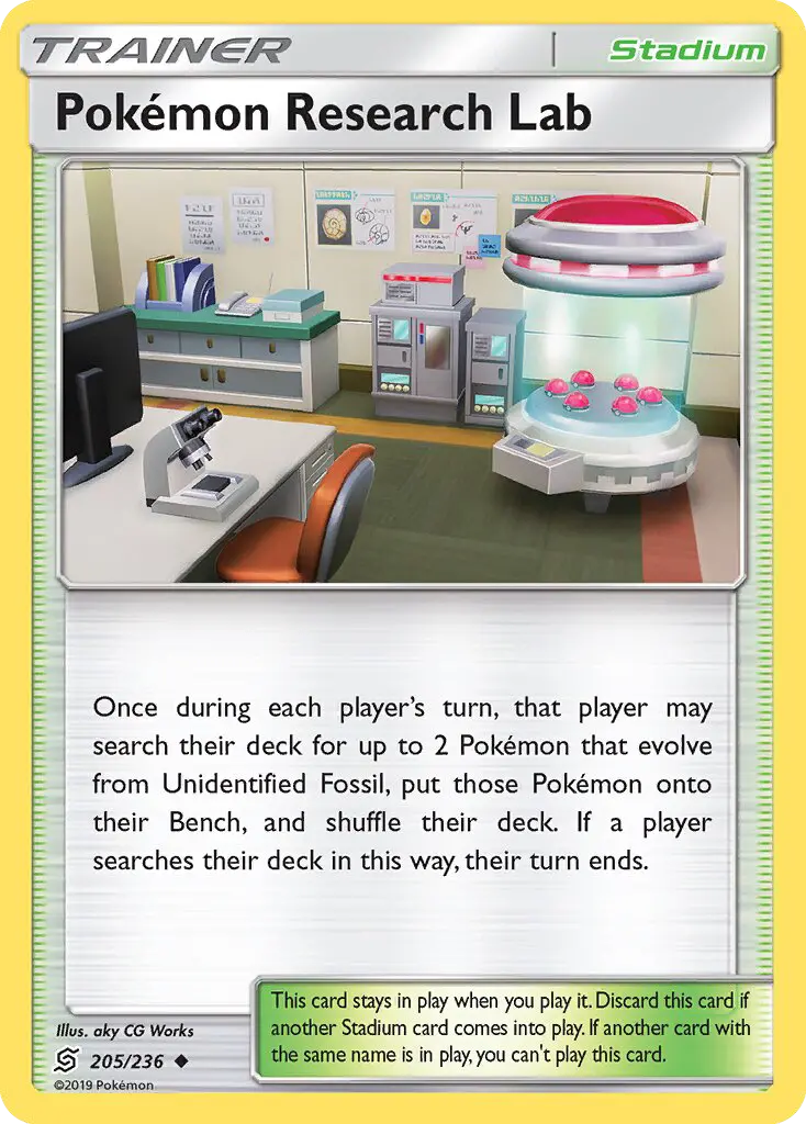 Pokémon Research Lab, Pokémon card