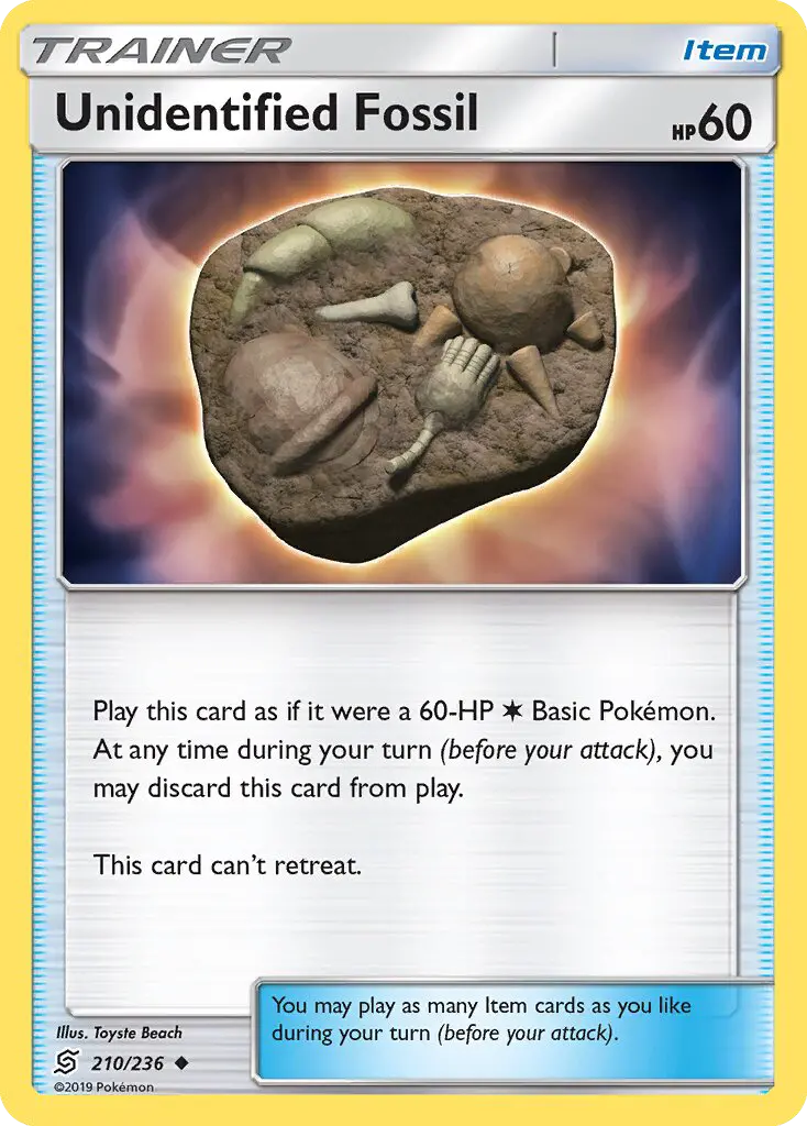 Unidentified Fossil, Pokémon card