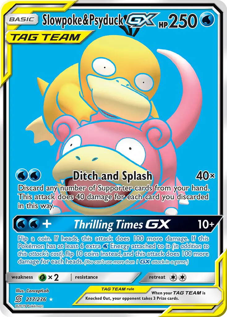 Slowpoke & Psyduck GX, Pokémon card
