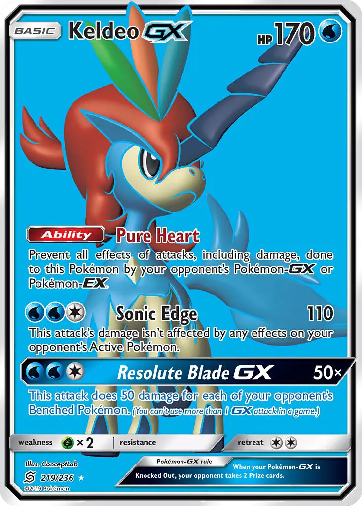 Keldeo GX, Pokémon card