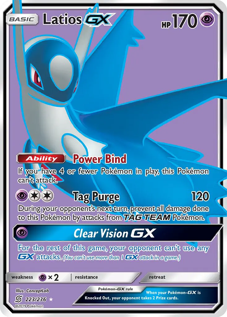 Latios GX, Pokémon card