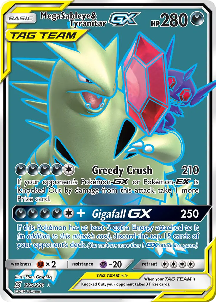 Mega Sableye & Tyranitar GX, Pokémon card