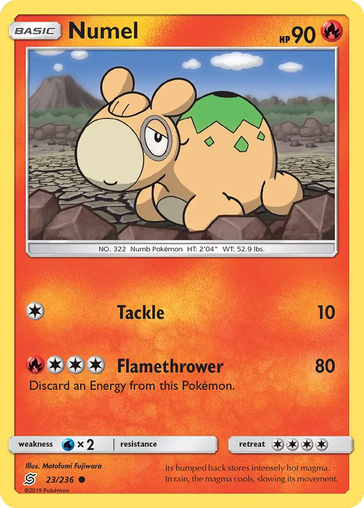 Numel, Pokémon card